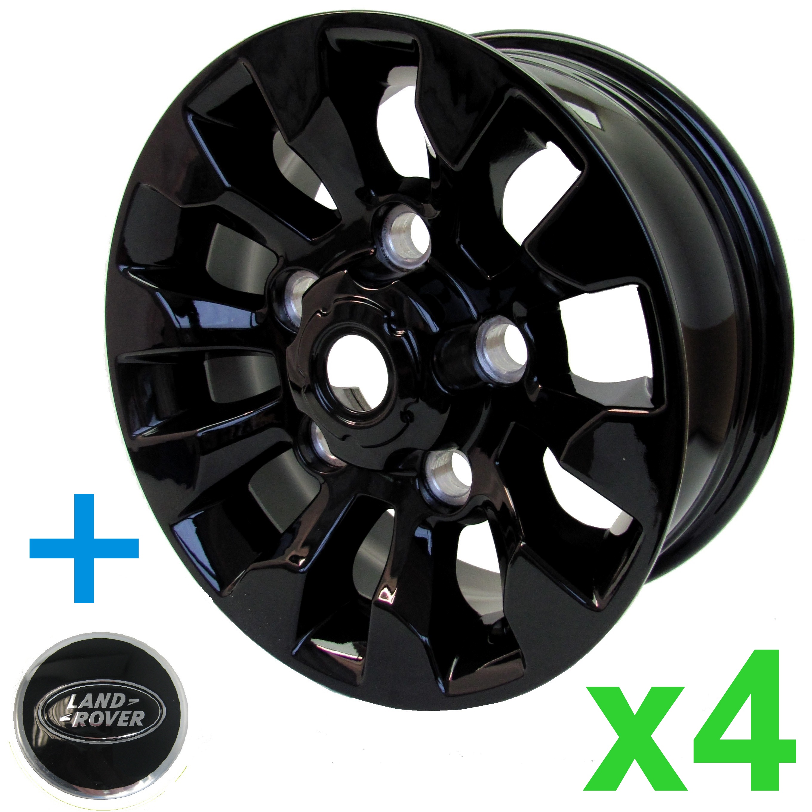 16" Sawtooth Alloy Wheel kit included center caps for Land Rover